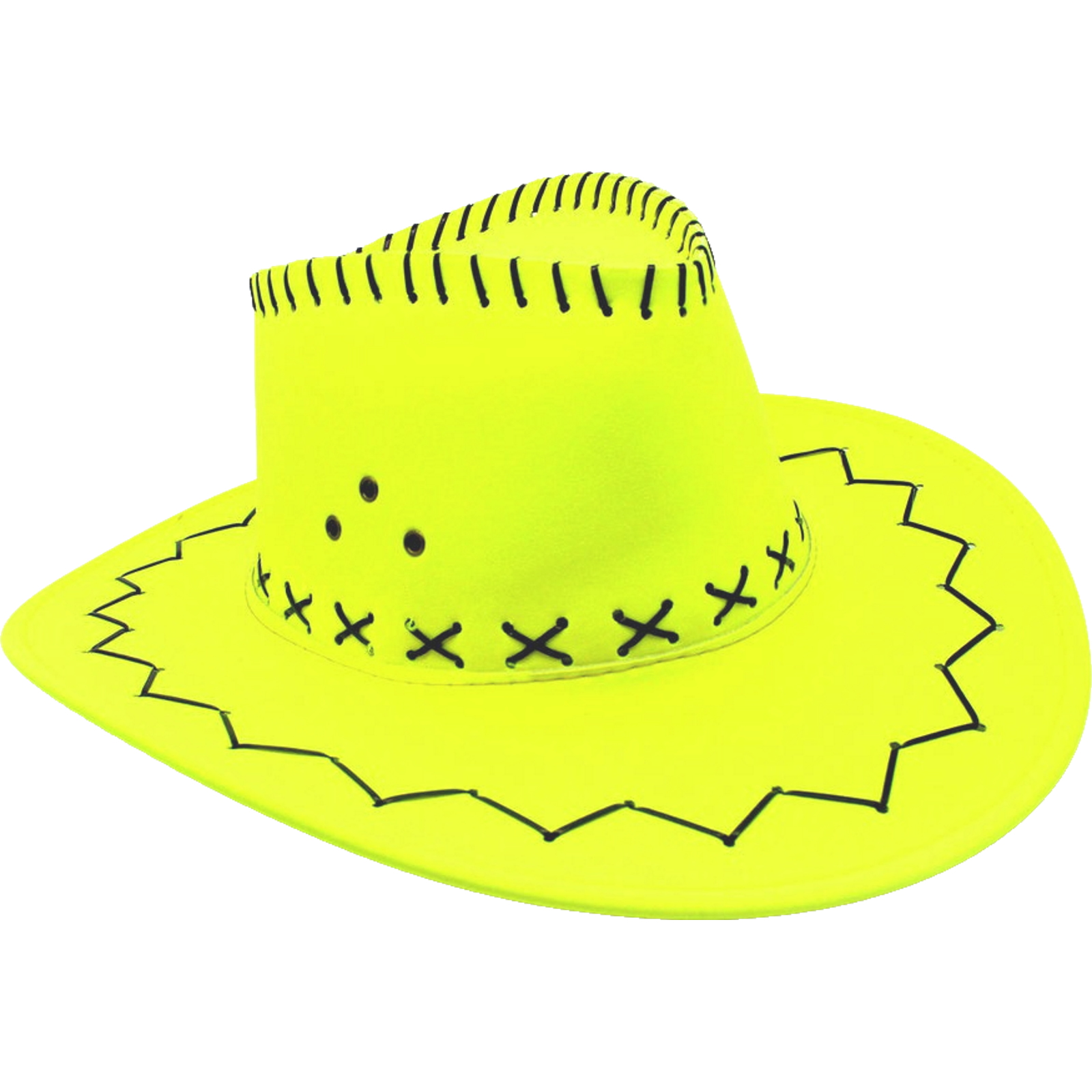 Adult Fluro Yellow Outback Cowboy Hat