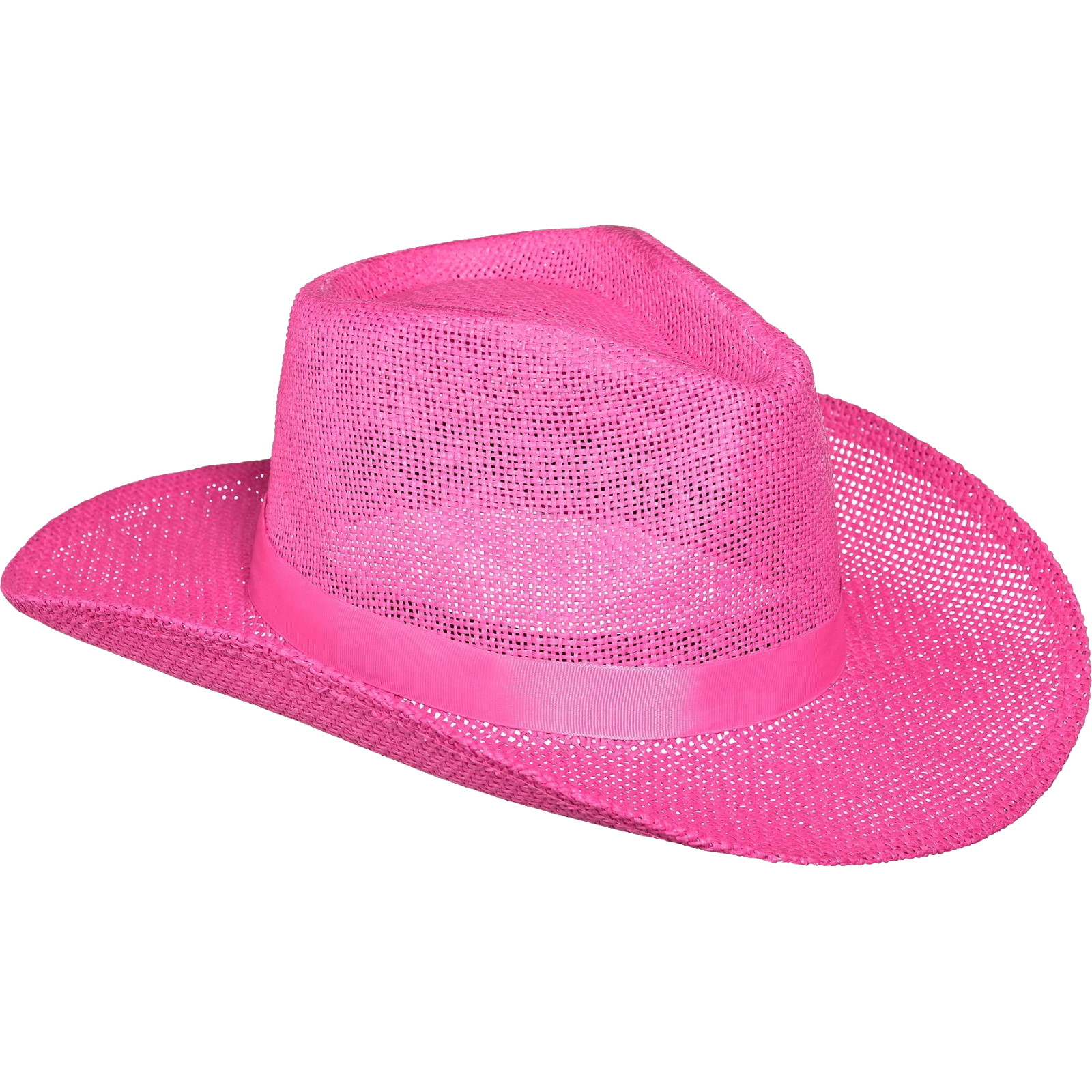 Adult Pink Burlap Cowboy Hat