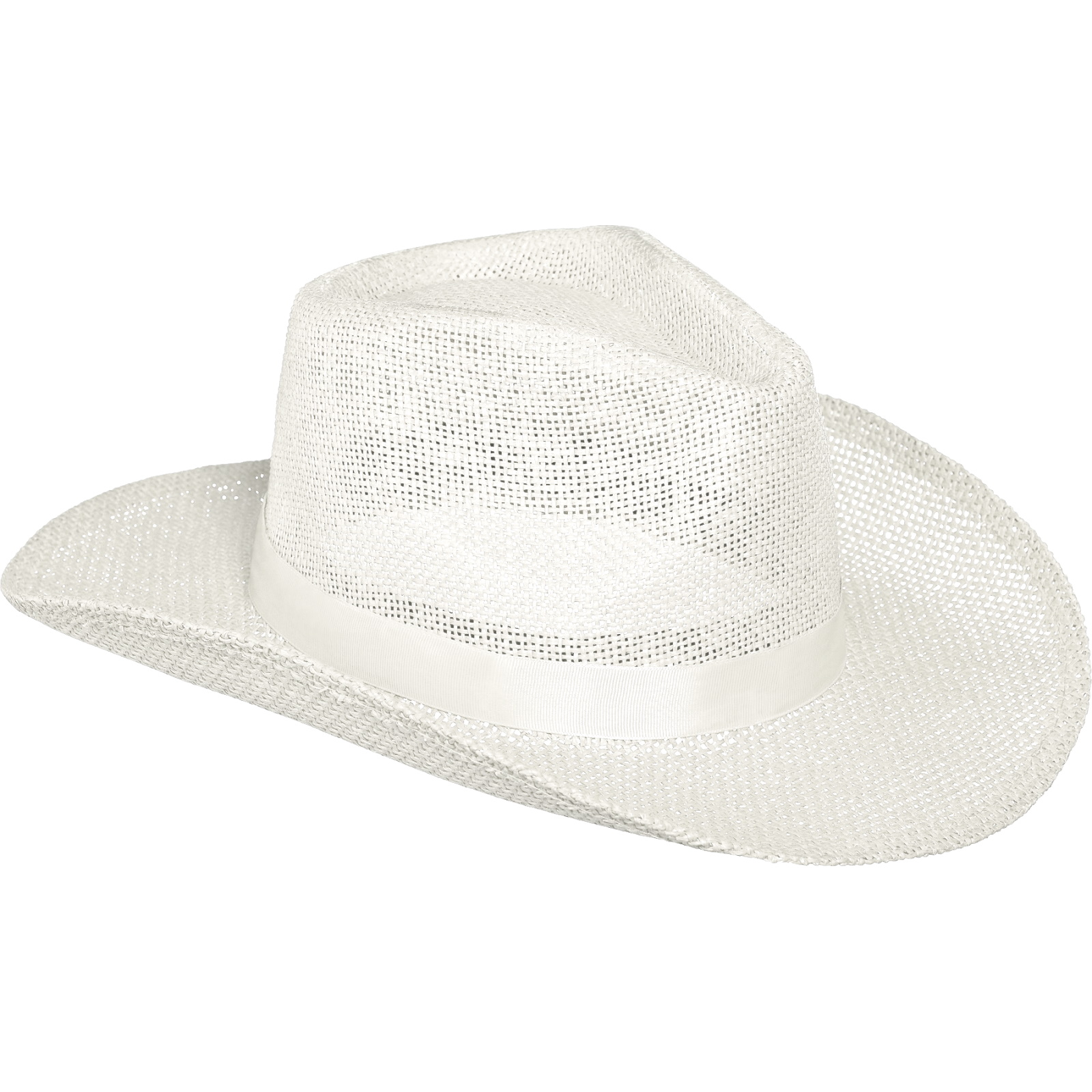 Adult White Burlap Cowboy Hat