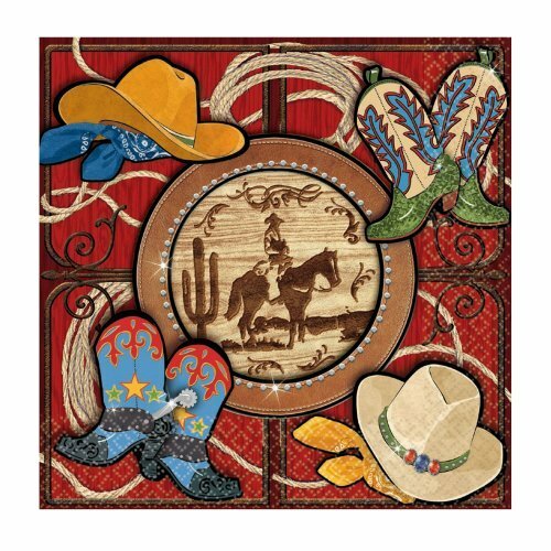 Giddy Up Cowboy Large Napkins / Serviettes (Pack of 16)