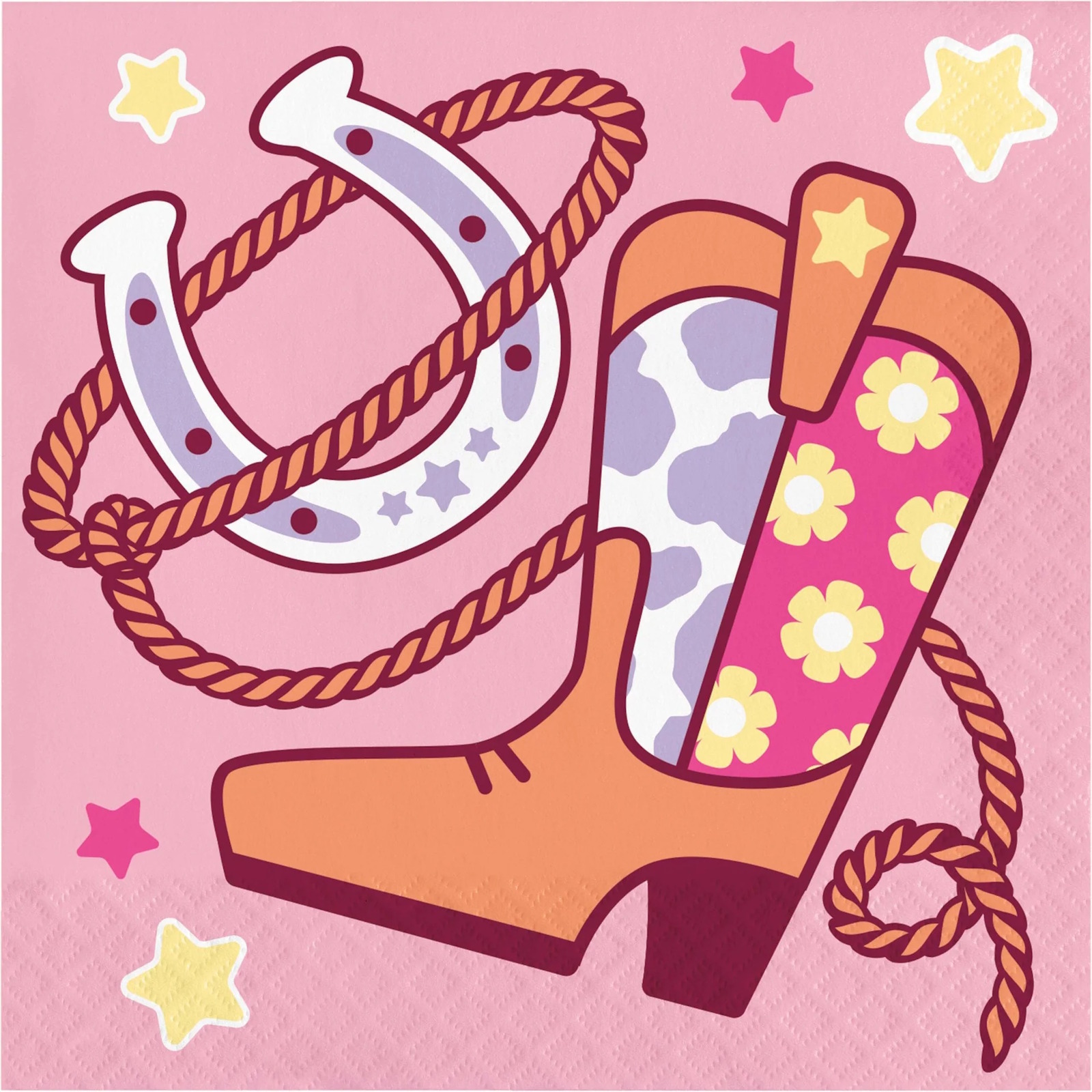 Boots and Bows Large Napkins / Serviettes (Pack of 16)