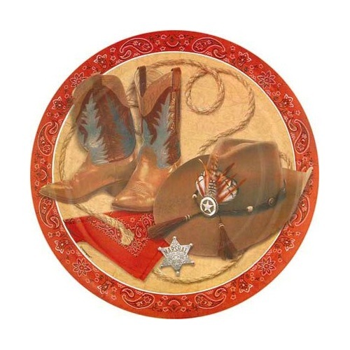 Western Small Paper Plates (Pack of 8)
