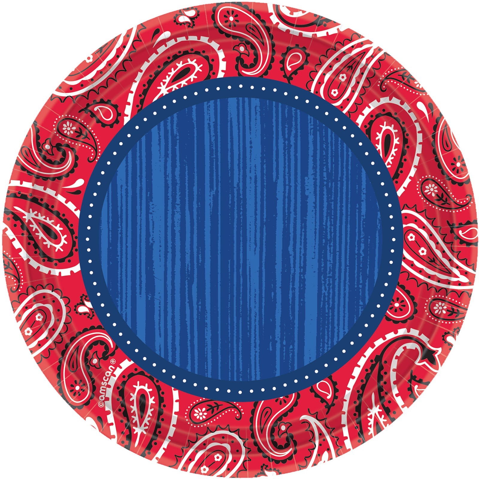 Bandana and Blue Jeans Western Small Paper Plates (Pack of 8)