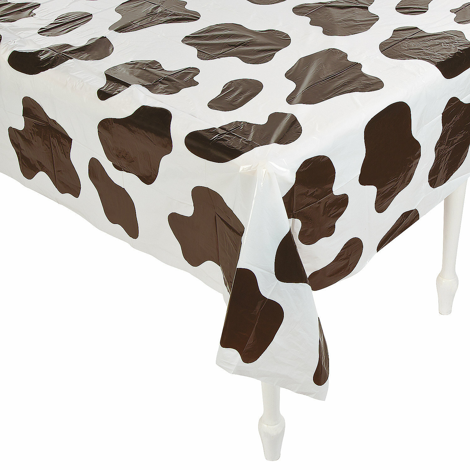 Cow Print Plastic Tablecloth