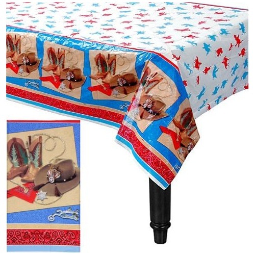 Western Plastic Tablecloth