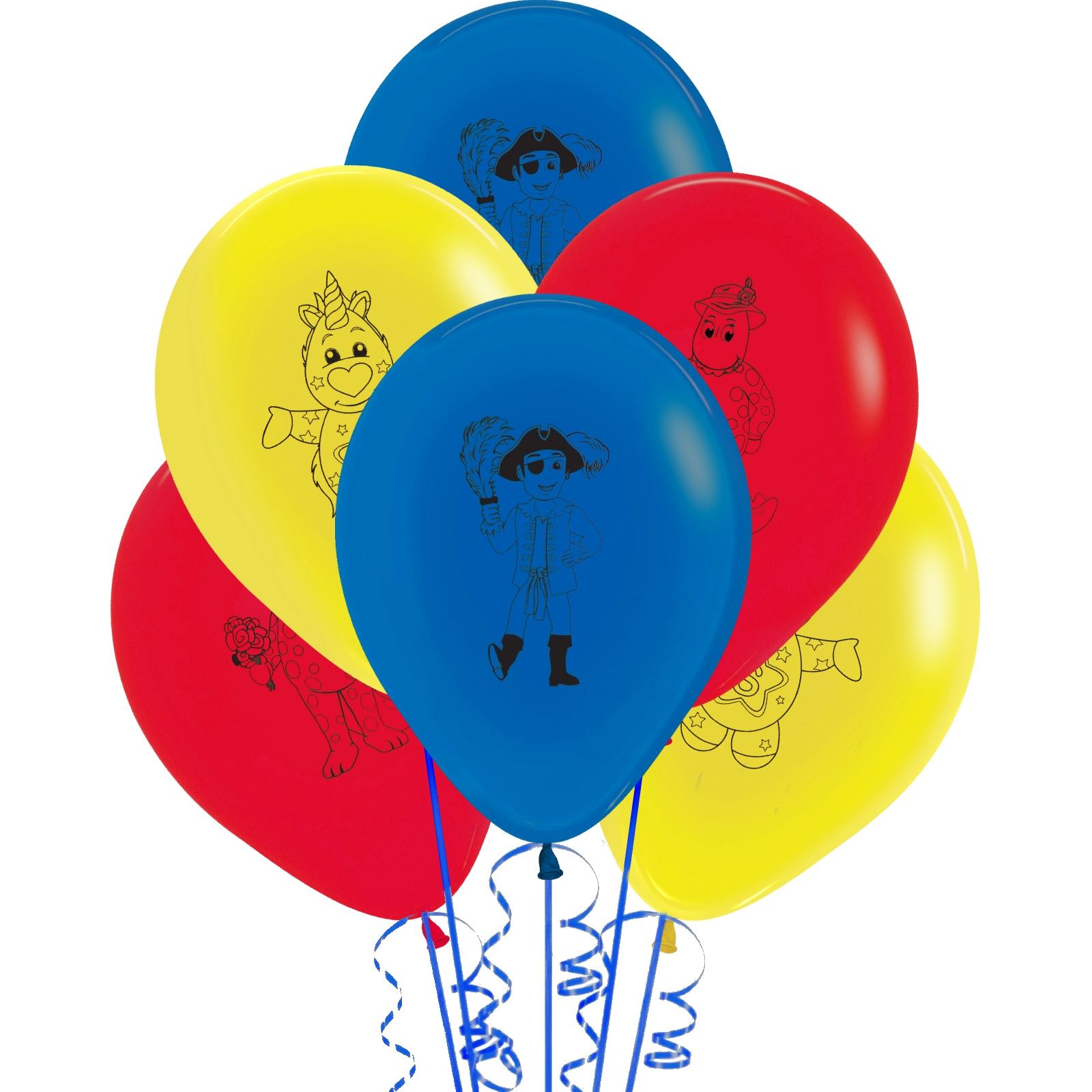 The Wiggles Party Latex Balloons (Pack of 6)