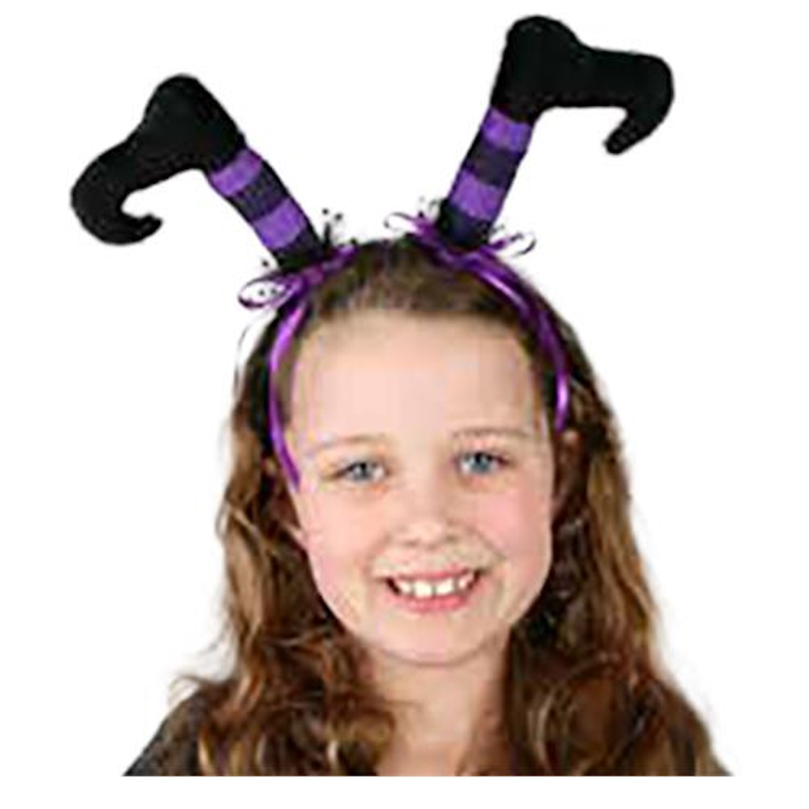 Black Purple Witch Legs Headband Child Costume Accessory