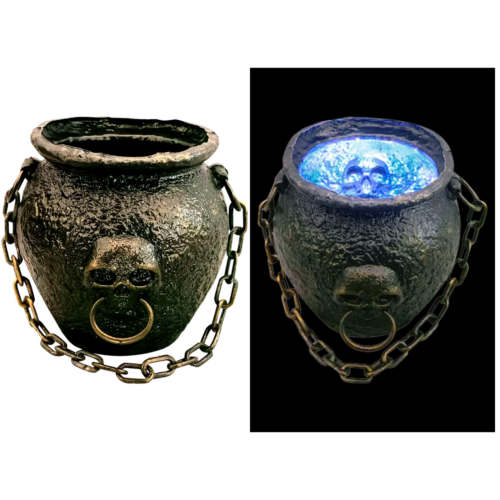 Animated Haunted Cauldron Decoration 25cm