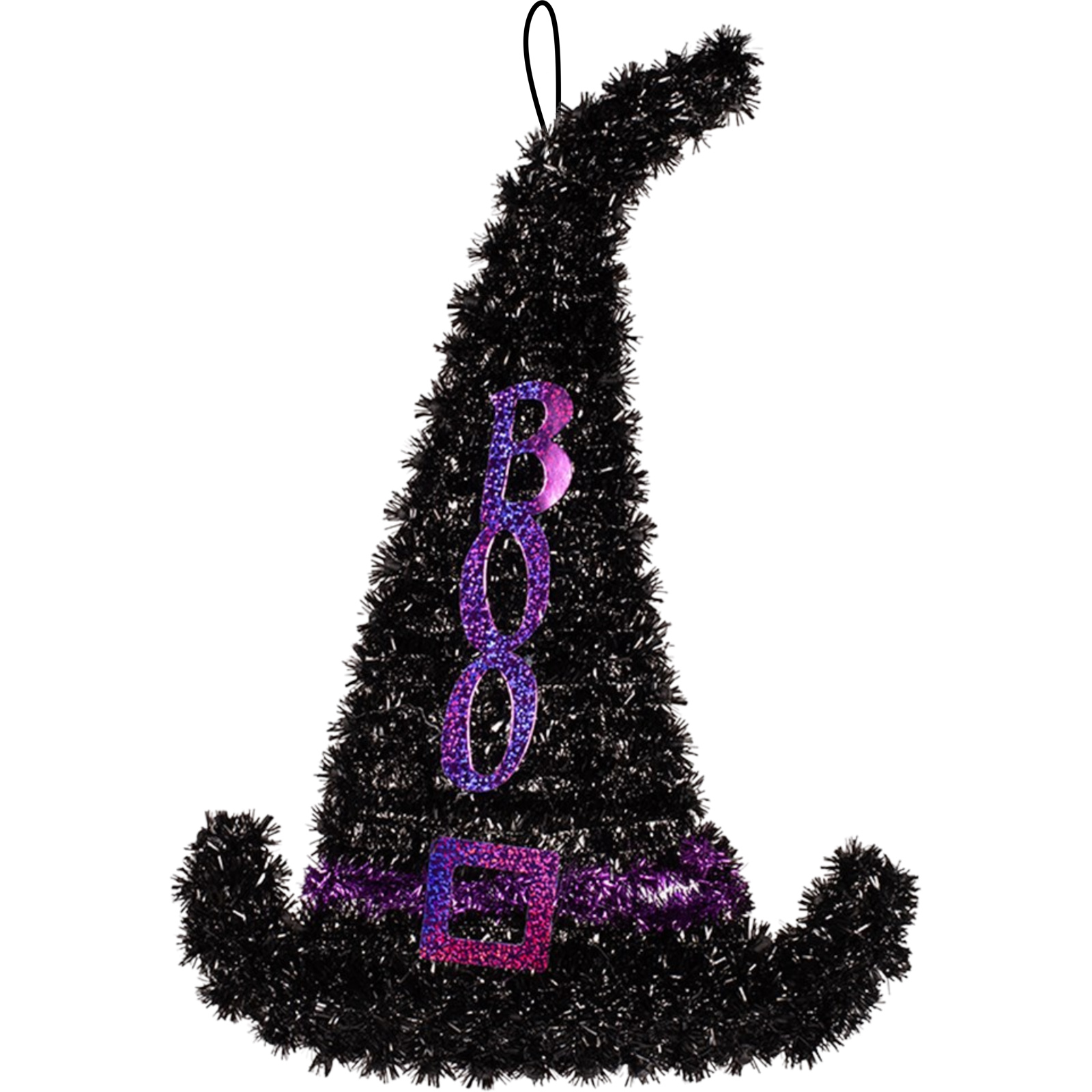 Boo Witch's Hat Tinsel Wall Decoration
