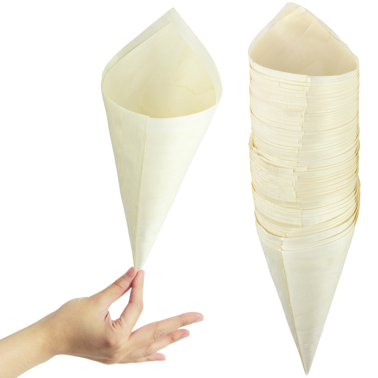 23cm Wooden Cones (Pack of 50)