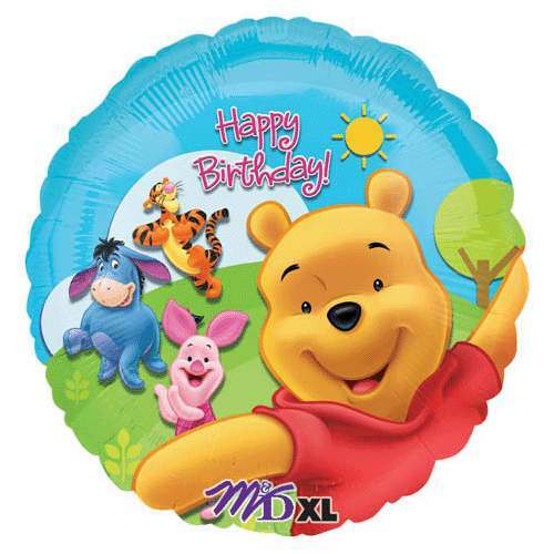 Winnie the Pooh Happy Birthday Helium Balloon