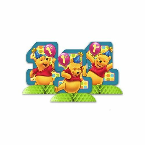 Winnie the Pooh 1st Birthday Mini Centrepieces (Set of 3)