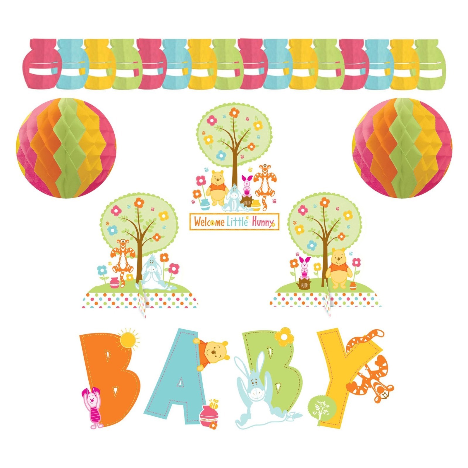 Winnie the Pooh Little Hunny Baby Shower Room Decorating Kit