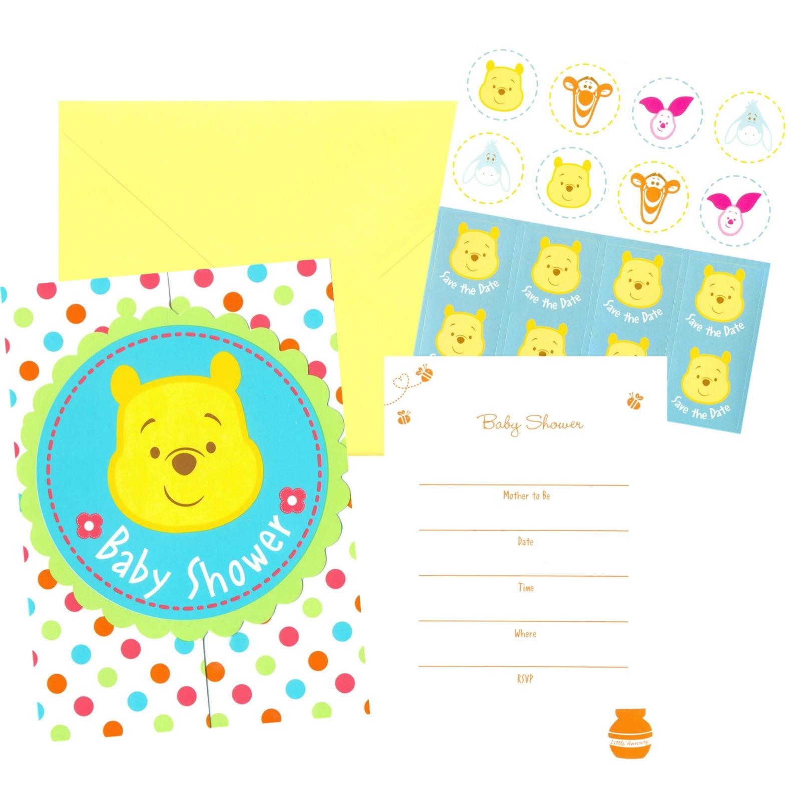 Winnie the Pooh Little Hunny Baby Shower Invitations (Pack of 8)