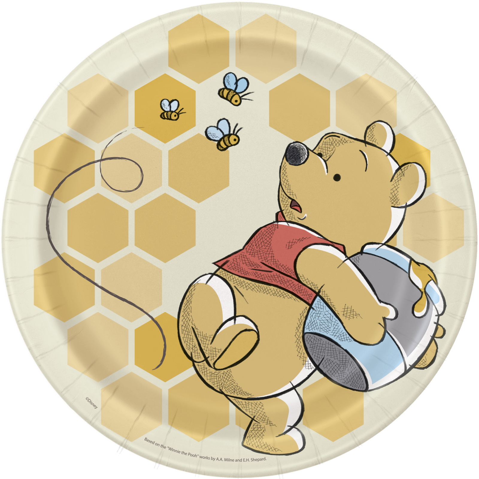Winnie the Pooh Honeycomb Large Paper Plates (Pack of 8) 