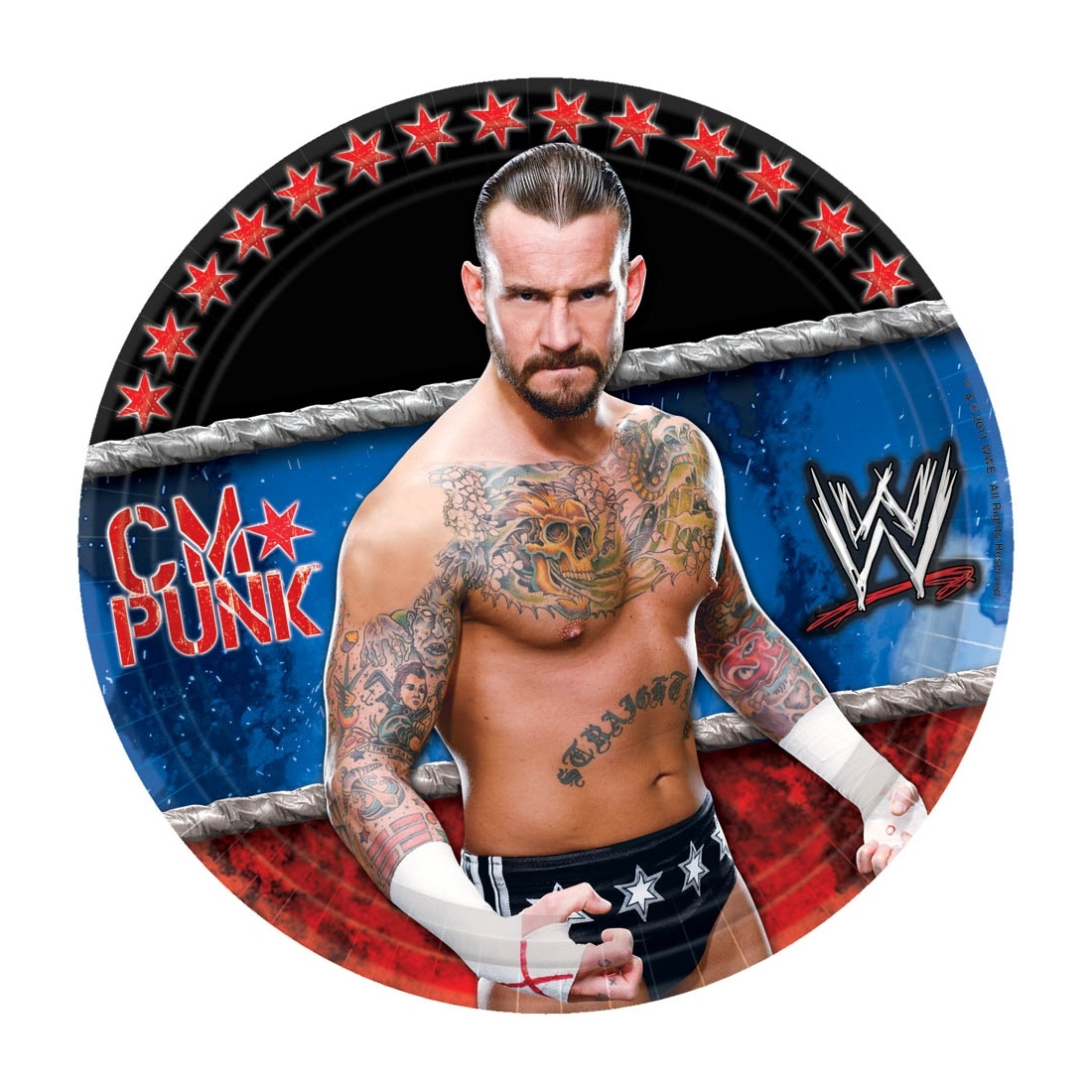 WWE Small Paper Plates (Pack of 8)