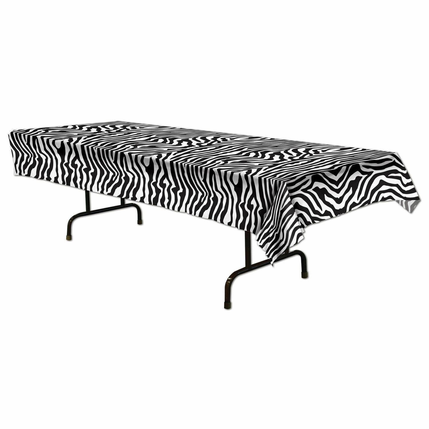 Zebra Print Plastic Tablecloth